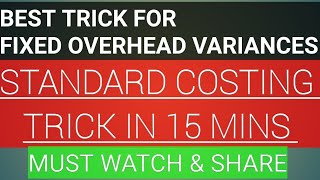 Fixed overhead variances STANDARD COSTING TRICK [upl. by Maridel587]