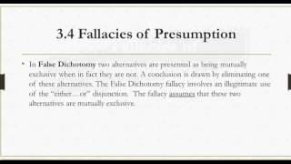 34 Fallacies of Presumption [upl. by Rosemonde]