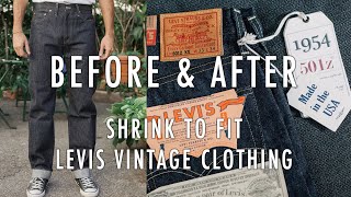 LEVIS VINTAGE CLOTHING 501z 54 Before amp After Shrink To Fit [upl. by Bowles]