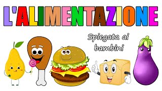 🍗🍔 LALIMENTAZIONE spiegata ai bambini 🍆🧈 [upl. by Aileduab]