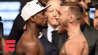 Floyd Mayweather vs Conor McGregor Official WeighIn FULL  ESPN [upl. by Nednerb]