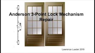 Anderson Door Lock 3 latching Mechanism repair L Lueder [upl. by Schubert]