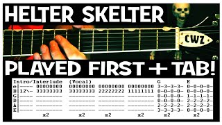 Helter Skelter Tab Beatles Chords amp Guitar Lesson with Solo [upl. by Notsgnik]