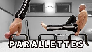 Parallettes Workout For Beginners Strength And Flexibility [upl. by Gnidleif]