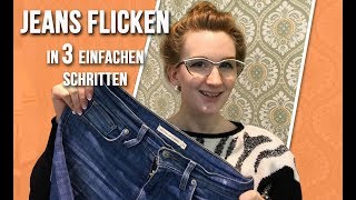 Jeans Flicken in 3 einfachen Schritten  Tutorial  Nähen wie ein Profi [upl. by Ekusuy430]