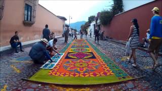 Semana Santa 15 de Abril 2017 Alfombra 64x lapse [upl. by Inittirb]