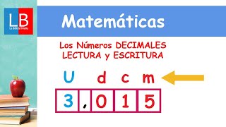 Los Números DECIMALES LECTURA y ESCRITURA ✔👩‍🏫 PRIMARIA [upl. by Laniger496]