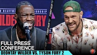 DEONTAY WILDER VS TYSON FURY 2  FULL PRESS CONFERENCE amp FACE OFF VIDEO [upl. by Johppa]