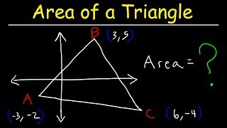 Area of a Triangle With Vertices  Geometry [upl. by Laurence]