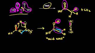 Decarboxylation  Carboxylic acids and derivatives  Organic chemistry  Khan Academy [upl. by Drarig]