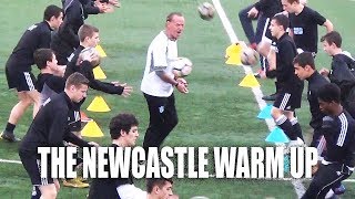 SoccerCoachTVcom  Newcastle Warm Up [upl. by Lotsyrc]