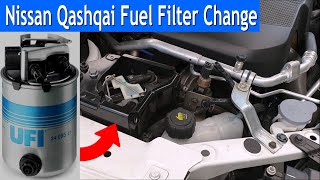 Tutorial  How to Change Fuel Filter On Nissan Qashqai J11 [upl. by Domenico]