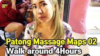 Patong beach Massage maps Part 2 Phuket Thailand walking street 2022 [upl. by Pownall]