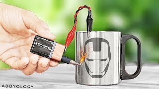 How to Etch on Metal Using Battery  SIMPLE [upl. by Aikan904]