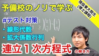 【大学数学】連立1次方程式の解き方テスト対策【線形代数】 [upl. by Edmon766]