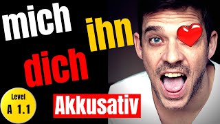 German Personal Pronouns in Akkusativ with Examples  mich me dich you  YourGermanTeacher [upl. by Ahcropal]