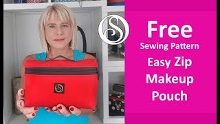 Easy zippered box pouch tutorial Free sewing pattern [upl. by Arrahs878]