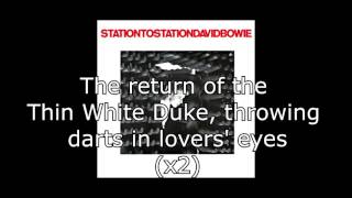 Station to Station  David Bowie  Lyrics [upl. by Nytsyrk]