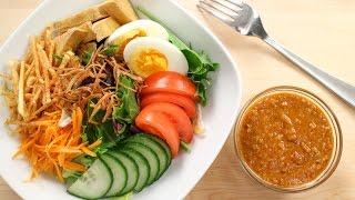 Thai Peanut Salad Dressing Recipe quotSalad Kaegquot สลัดแขก [upl. by Mohsen]