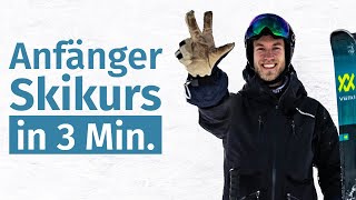 Anfänger Skikurs in 3 Minuten  Skifahren lernen [upl. by Hesther]