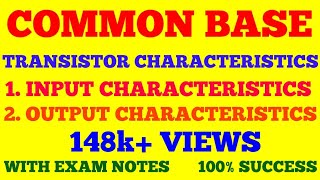 COMMON BASE CHARACTERISTICS OF TRANSISTOR  INPUT amp OUTPUT CHARACTERISTICS IN CB TRANSISTOR  NOTES [upl. by Otreblig174]