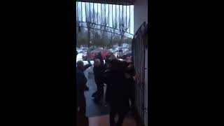 Mass brawl at Scottish funeral outside crematorium Glasgow [upl. by Marie-Ann]