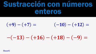 Sustracción con números enteros [upl. by Anidal]