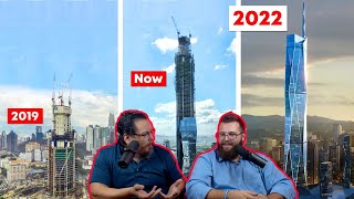 Americans React to The Worlds Second Tallest Building In Malaysia  Merdeka PNB118 [upl. by Ethelinda]