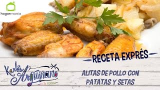 Karlos Arguiñano Receta de Alitas de pollo con patatas y setas [upl. by Tersina]