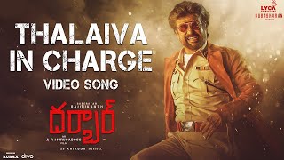 DARBAR Telugu  Thalaiva In Charge Video Song  Rajinikanth  AR Murugadoss  Anirudh [upl. by Anoif]