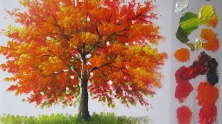 How to paint a tree in Acrylics lesson 4 [upl. by Navi]