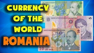 Currency of the world  Romania Romanian leu Romanian banknotes and romanian coins [upl. by Yeldnarb144]