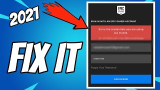 How to fix sorry the credentials you are using are invalid on epic games launcher [upl. by Anaert]