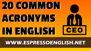 20 Common Acronyms in English [upl. by Karil]