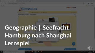 Seefracht von Hamburg nach Shanghai  Lernspiel  Seefracht  Geographie  Prüfungswissen Spedition [upl. by Trill]