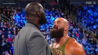 Omos attacks Braun Strowman  WWE SmackDown 10212022 [upl. by Kacy]