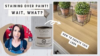 You can stain over paint  How to stain over painted wood furniture [upl. by Ornie]