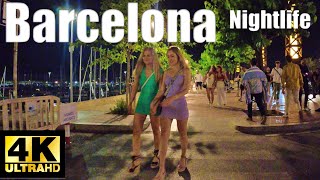 🔴Barcelona Nightlife Walking Tour 4K Spain [upl. by Roselane]