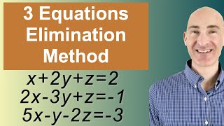 Solving Systems of 3 Equations Elimination [upl. by Vassili669]