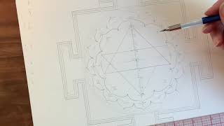 How To Draw The Sri Yantra  Part 4  Easy 48 Units Measurement Method [upl. by Yecam937]