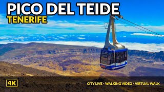 4K Walking on Pico del Teide volcano Tenerife cable car ride up Teide virtual walk [upl. by Juliann]