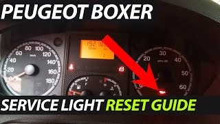 Peugeot Boxer Service Oil Light Reset Guide [upl. by Bolger275]