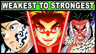 All 9 Pillars RANKED from Weakest to Strongest Demon Slayer  Kimetsu no Yaiba Every Hashira [upl. by Lledal]