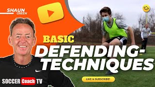 SoccerCoachTV  Basic Defending Techniques [upl. by Nawram408]