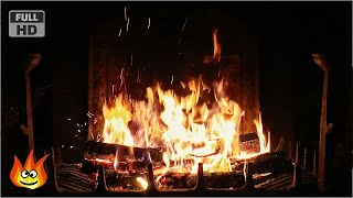 Crackling Fireplace with Thunder Rain and Howling Wind Sounds HD [upl. by Erusaert706]