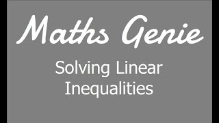 Solving Inequalities [upl. by Emily]