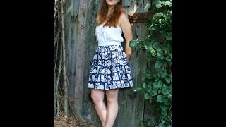 DIY Skirt Tutorial Faltenrock  Rock nähen ohne Overlock nahtverdeckter Reißverschluss [upl. by Jeniffer]