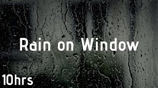 10 HOURS Gentle Rain Sounds on Window  Calm Rain  Black Screen Rain for Sleep Study [upl. by Bearnard]