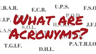 What are Acronyms  English Acronyms and Meanings [upl. by Mercer618]