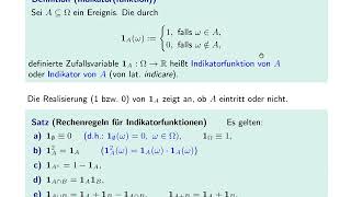 Indikatorfunktionen und Zählvariablen [upl. by Enoek]